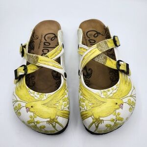 Calceo Artistic Bird Mary Janes High Quality Artifical Leather Sz 38